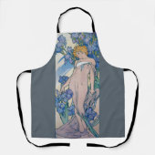 アイリス（4つの花）、アルフォンスミュシャ エプロン (正面)