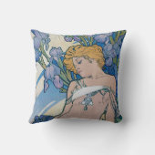 アイリス（4本の花）、アルフォンスミュシャ クッション (裏面)