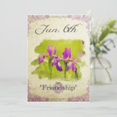 "アイリス" 6月6日の誕生日の花 カード (スタンド正面)