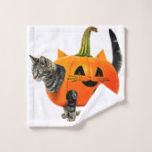 アイリッシュおもしろいウルフハウンドスケルトンドッグ歩くハロー バスタオルセット (ウォッシュタオル)