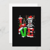 アイリッシュおもしろいウルフハウンドツリークリスマスライトXm 招待状 (正面/裏面)