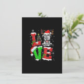 アイリッシュおもしろいウルフハウンドツリークリスマスライトXm 招待状 (スタンド正面)