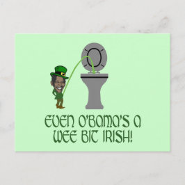 アイリッシュおもしろいオバマ ポストカード