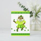 アイリッシュおもしろいキャットアイルランド ポストカード (スタンド正面)