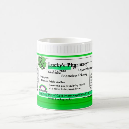 アイリッシュおもしろいコーヒーマグ コーヒーマグカップ (中央)