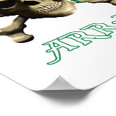 アイリッシュおもしろいジョリーロジャーパイレーツスカルARR-ISH ポスター (角)