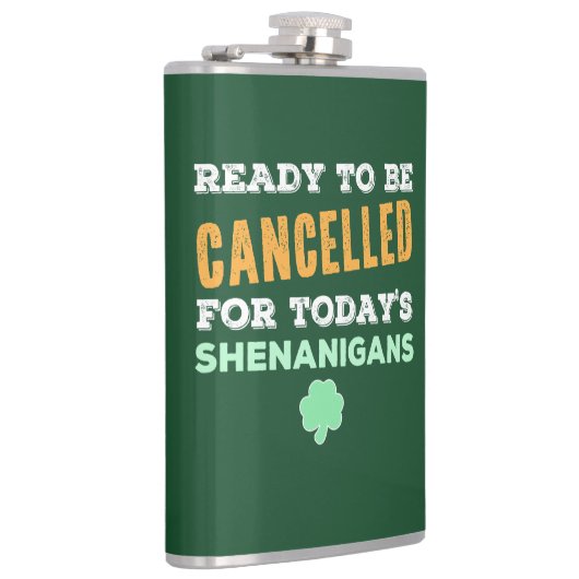 アイリッシュおもしろいドクセナニガンス引用文キャンセル フラスク (右)