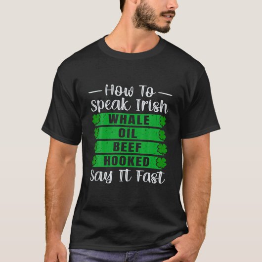 アイリッシュおもしろいハッ話クSt patricks day社 Tシャツ (正面)