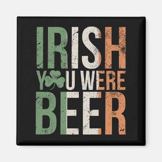 アイリッシュおもしろいビール好き マグネット (正面)