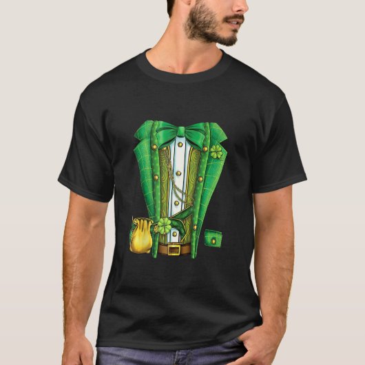 アイリッシュおもしろいレプレシャンの衣装スーツTuxedo St Patr Tシャツ (正面)