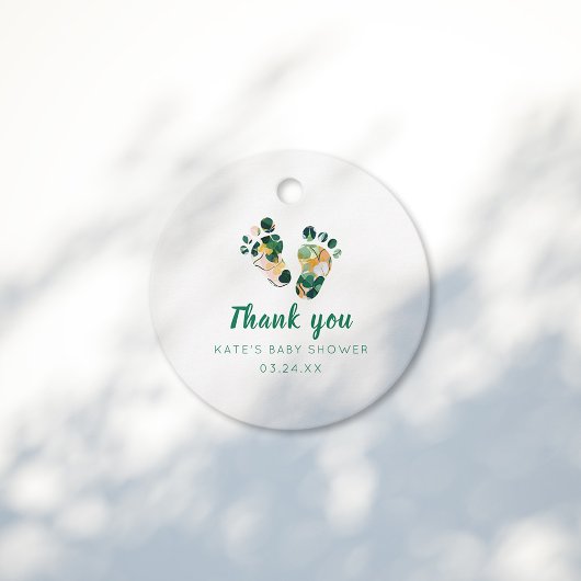 アイリッシュお洒落ラッキー緑シャムロックベビーシャワー フェイバータグ