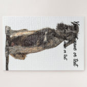 アイリッシュすごいカッコいいウルフハウンドッグ ジグソーパズル (横)