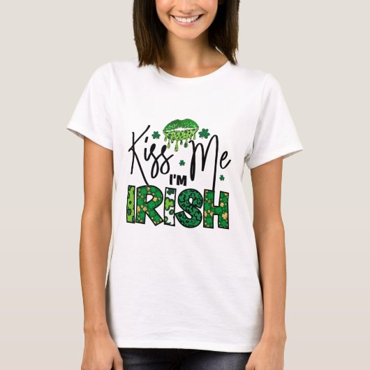 アイリッシュだよ、キスして Tシャツ (正面)
