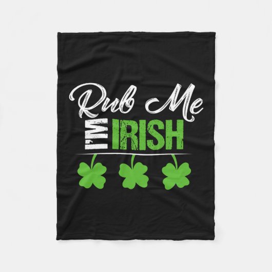 アイリッシュの私をこする フリースブランケット (正面)