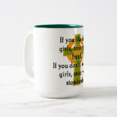 アイリッシュもしガールズが好き – アイルランド引用文 ツートーンマグカップ (正面左)