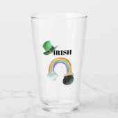 **アイリッシュアイルランドパトリオットレインボーポットの金ゴールド タンブラーグラス (正面)