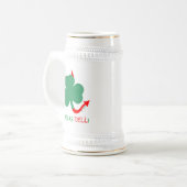 アイリッシュアズヘルストサンパディスおもしろいノベルティシャムロック ビールジョッキ (正面左)