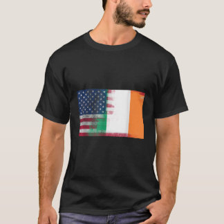 アイリッシュアメリカハーフアイルランド半米国国旗Shir Tシャツ