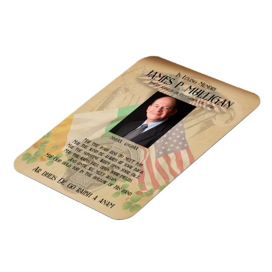 アイリッシュアメリカン記念フォトカード マグネット (左側)