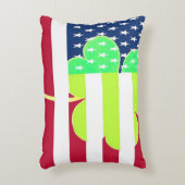 アイリッシュアメリカ国旗シャムロッククローバーセントパトリック アクセントクッション (正面(垂直))