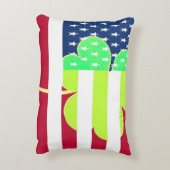 アイリッシュアメリカ国旗シャムロッククローバーセントパトリック アクセントクッション (裏面(縦))