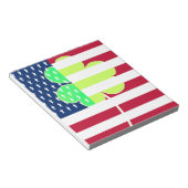 アイリッシュアメリカ国旗シャムロッククローバーセントパトリック ノートパッド (アングル)