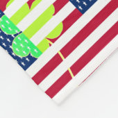 アイリッシュアメリカ国旗シャムロッククローバーセントパトリック フリースブランケット (角)