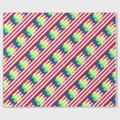 アイリッシュアメリカ国旗シャムロッククローバーセントパトリック ラッピングペーパー (フラット)