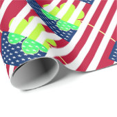 アイリッシュアメリカ国旗シャムロッククローバーセントパトリック ラッピングペーパー (ロールコーナー)