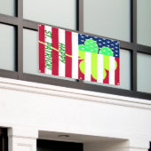 アイリッシュアメリカ国旗シャムロッククローバーセントパトリック 横断幕 (ビルの外側)