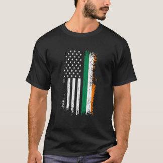 アイリッシュアメリカ国旗プライドアイルランドアメリカ Tシャツ