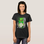 アイリッシュアメリカ国旗魚釣りフィッシュSt patricksダ Tシャツ (正面フル)