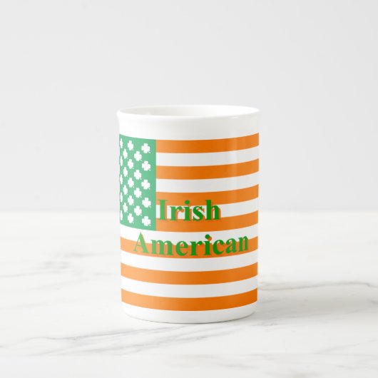 アイリッシュアメリカ国旗 ボーンチャイナマグカップ (正面)