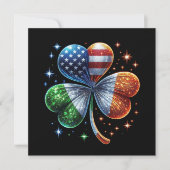 アイリッシュアメリカ国旗ST PATRICKS DAY 招待状 (正面)
