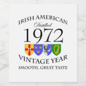 アイリッシュアメリカ誕生日シーズ・ザ・イヤー ワインラベル (シングルラベル)