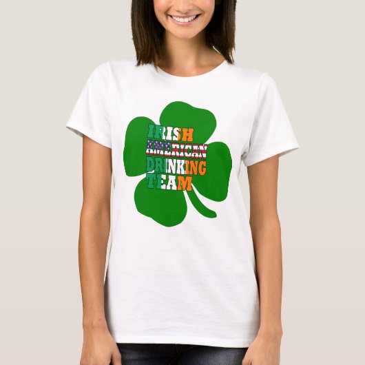 アイリッシュアメリカSt patricks day飲みチーム Tシャツ (正面)