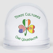 アイリッシュアメリスペインのカ国旗のシャムロックのパーソナライズ (正面)