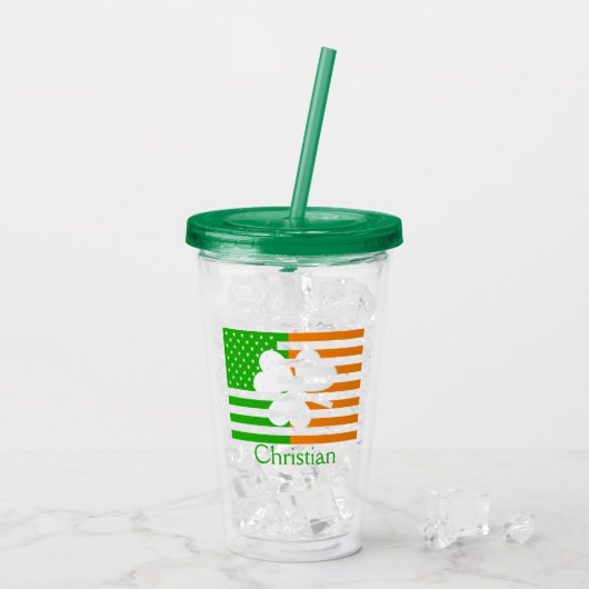 アイリッシュアメリパーソナライズされたカ アクリルタンブラー (アイス裏面)