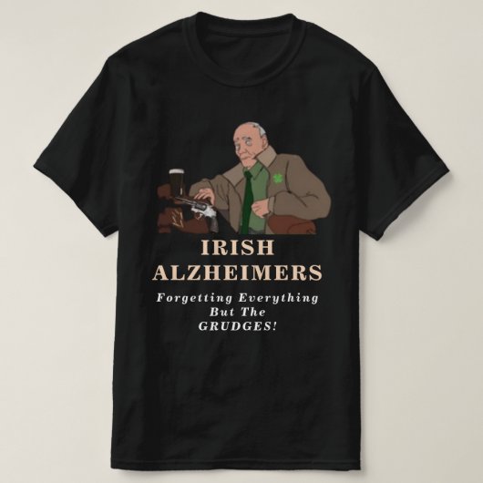 アイリッシュアルツハイマージョークIrish St. Paddy's T-Shirt Tシャツ (デザイン正面)