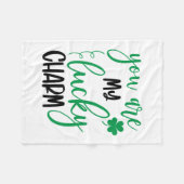 アイリッシュアンユーは私の幸運なチャーム フリースブランケット (正面(横))