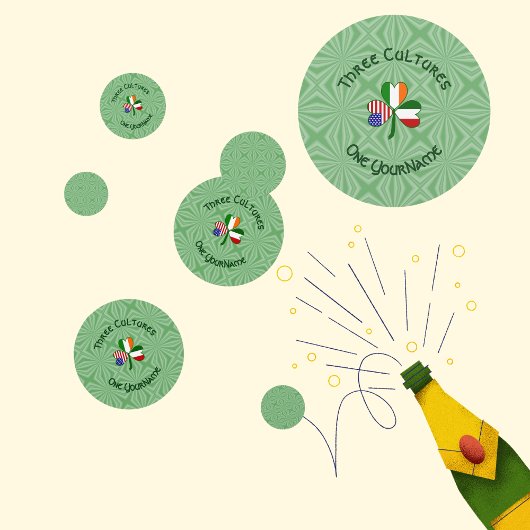 アイリッシュイタリアンアメリカンシャムロックパーソナライズされたパーティー コンフェッティ