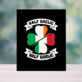 アイリッシュイタリアンハーフゲリックハーフガーリックサンパトリック アクリルサイン (ニュートラル)