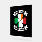 アイリッシュイタリアンハーフゲリックハーフガーリックサンパトリック アクリルサイン (傾斜)