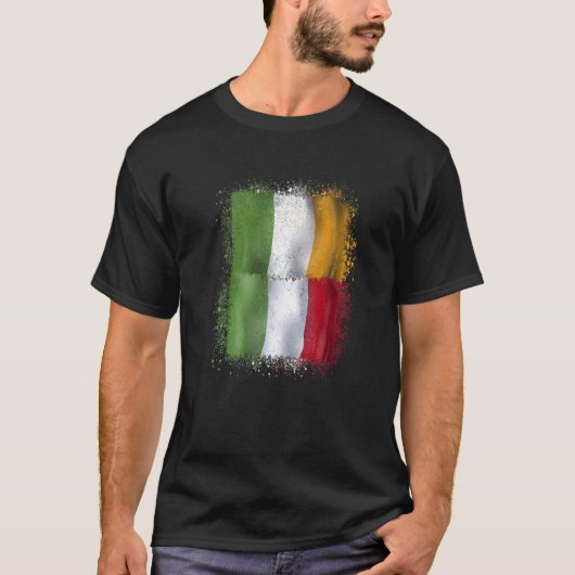 アイリッシュイタリアンラブアイルランドとイタリア Tシャツ (正面)