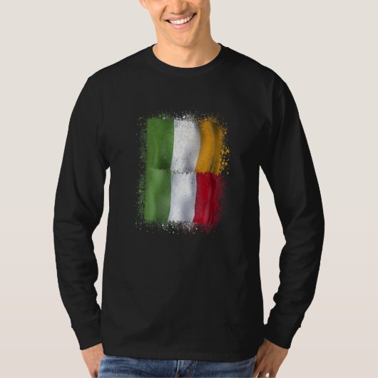 アイリッシュイタリアンラブアイルランドとイタリア Tシャツ (正面)