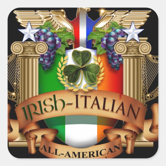 アイリッシュイタリアン全米 スクエアシール (正面)