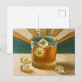 アイリッシュウイスキー タンブラー シャムロック アイス "Sláinte!" ポストカード (正面/裏面)