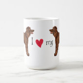 アイリッシュウォータースパニエル犬コーヒーマグ コーヒーマグカップ (中央)