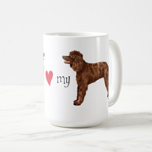アイリッシュウォータースパニエル犬コーヒーマグ コーヒーマグカップ (正面右)
