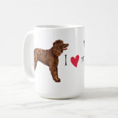 アイリッシュウォータースパニエル犬コーヒーマグ コーヒーマグカップ (正面左)